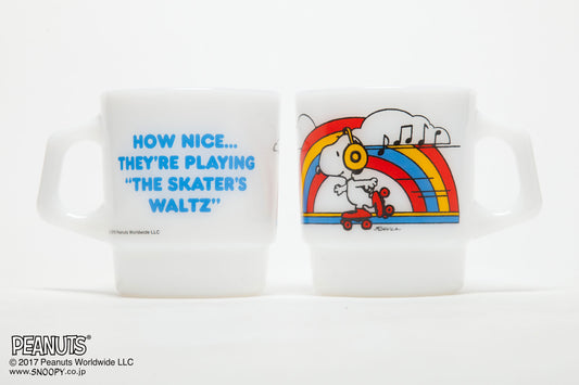 Fire-King スタッキングマグ Peanuts ローラースケート