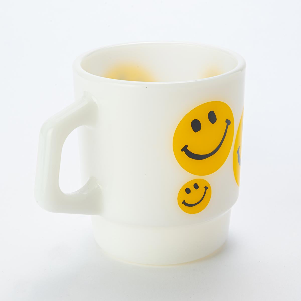 Fire-King スタッキングマグ SMILEY FACE イエロー