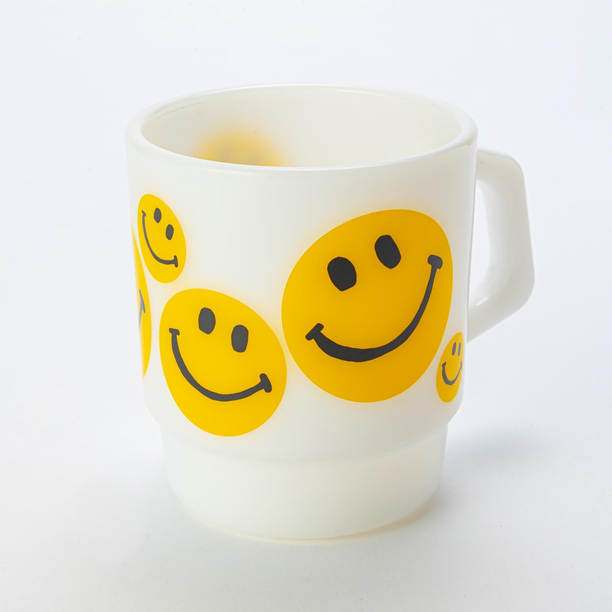 Fire-King スタッキングマグ SMILEY FACE イエロー