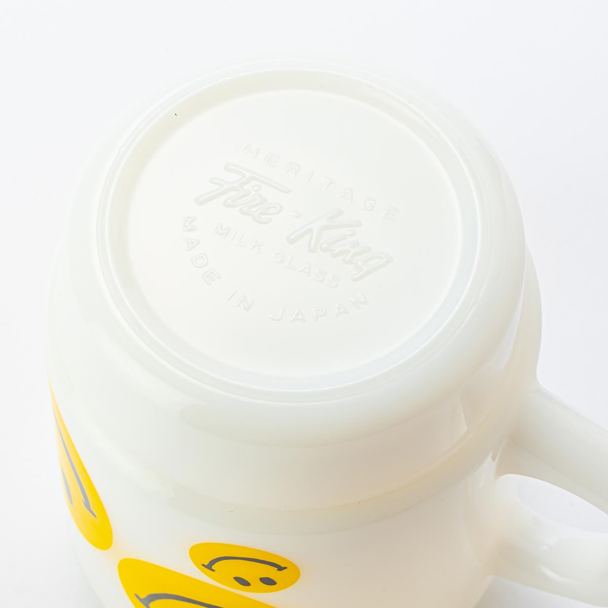 Fire-King スタッキングマグ SMILEY FACE イエロー