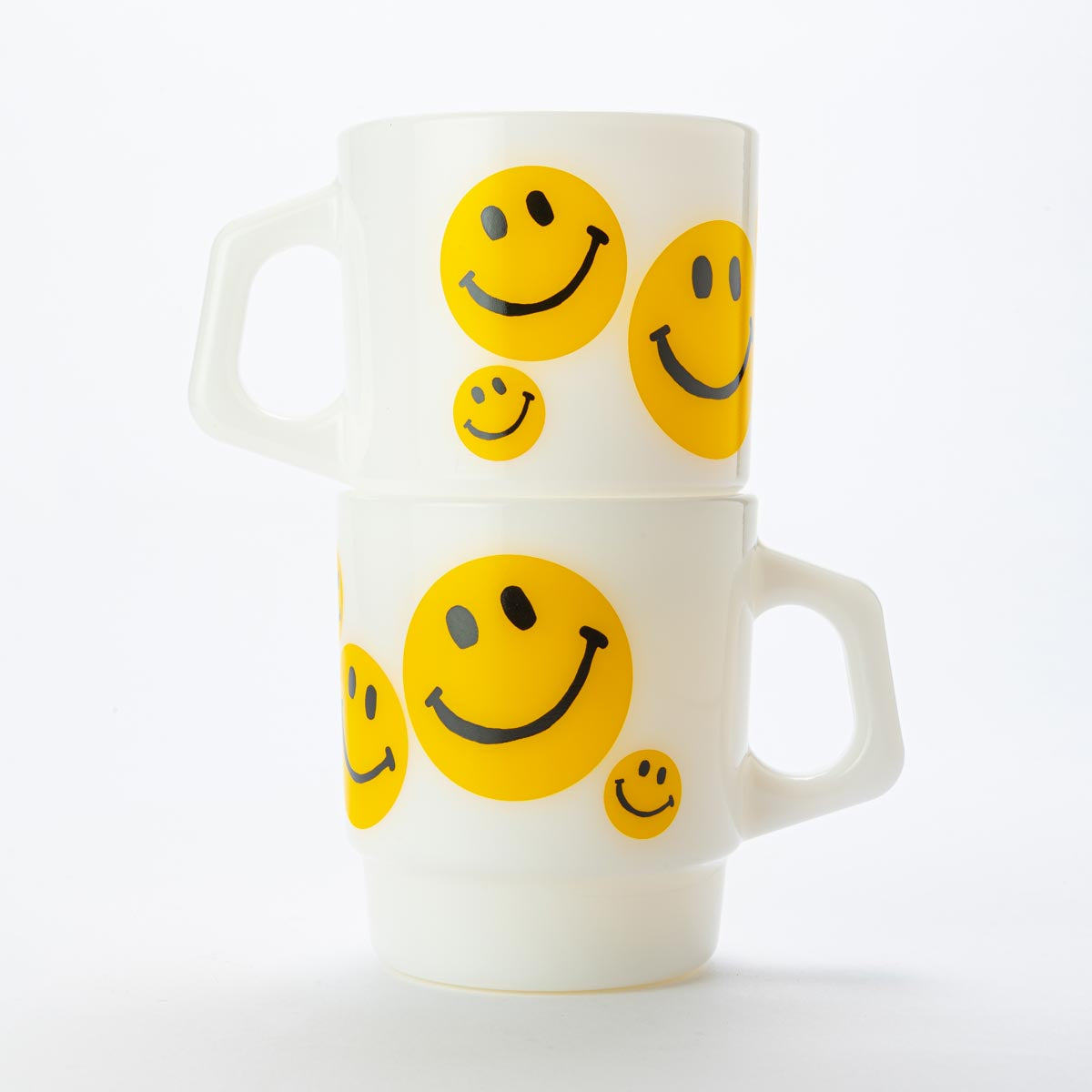 Fire-King スタッキングマグ SMILEY FACE イエロー
