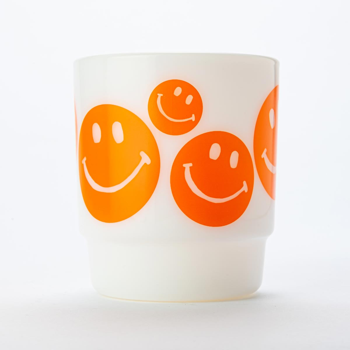 Fire-King スタッキングマグ SMILEY FACE オレンジ