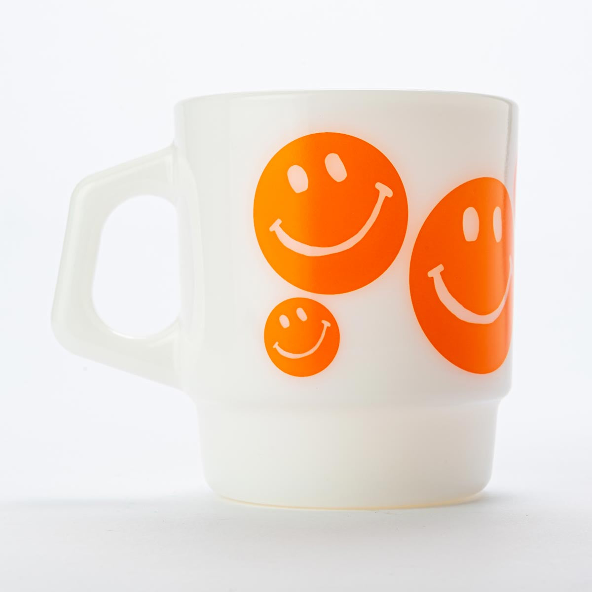 Fire-King スタッキングマグ SMILEY FACE オレンジ