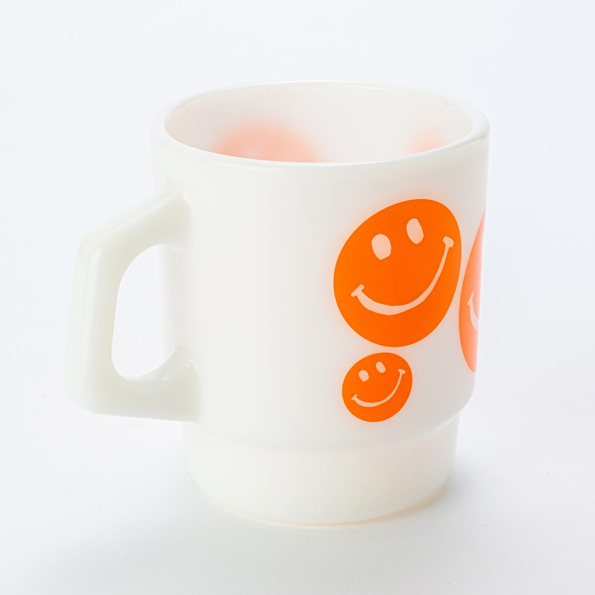 Fire-King スタッキングマグ SMILEY FACE オレンジ