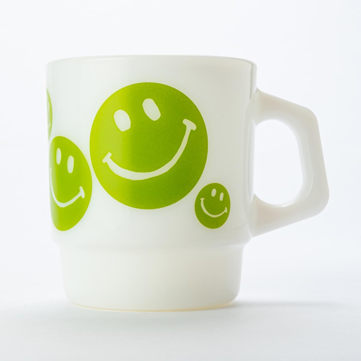Fire-King スタッキングマグ SMILEY FACE グリーン