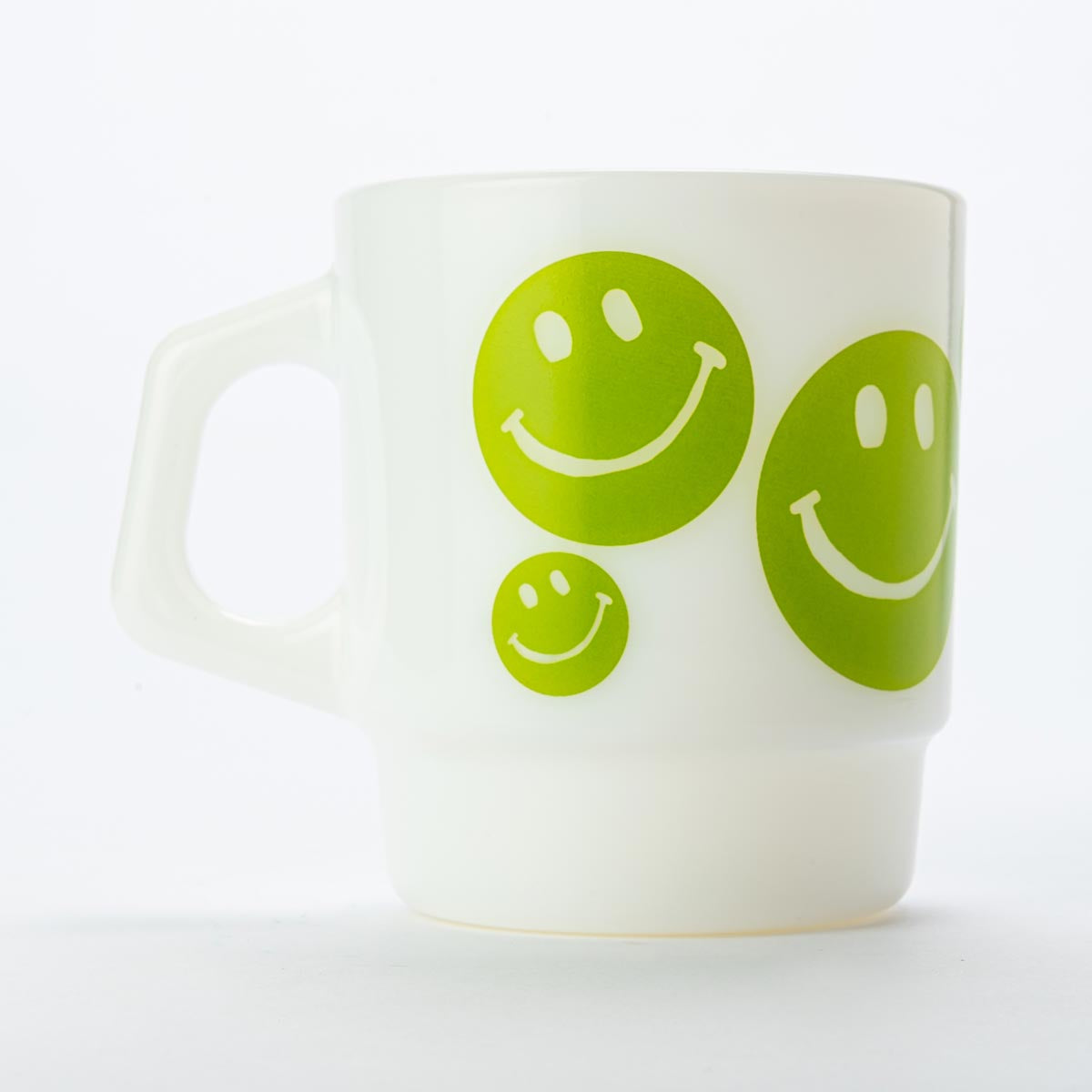 Fire-King スタッキングマグ SMILEY FACE グリーン