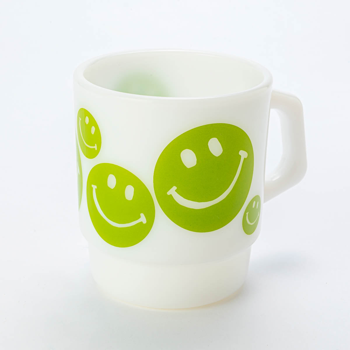 Fire-King スタッキングマグ SMILEY FACE グリーン
