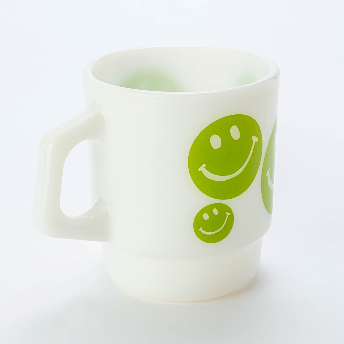 Fire-King スタッキングマグ SMILEY FACE グリーン
