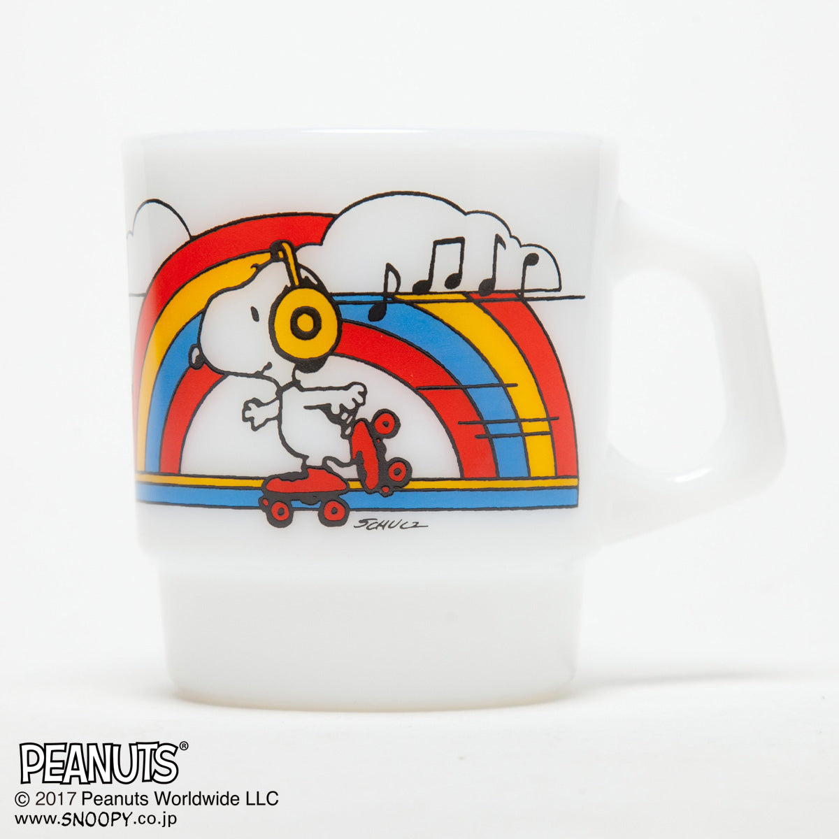 Fire-King スタッキングマグ Peanuts ローラースケート