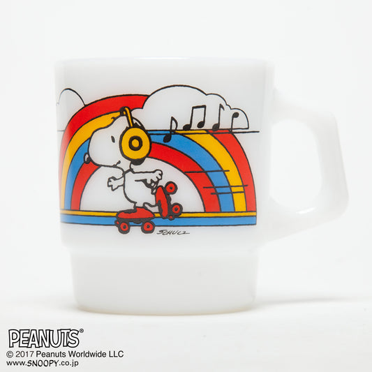 Fire-King スタッキングマグ Peanuts ローラースケート