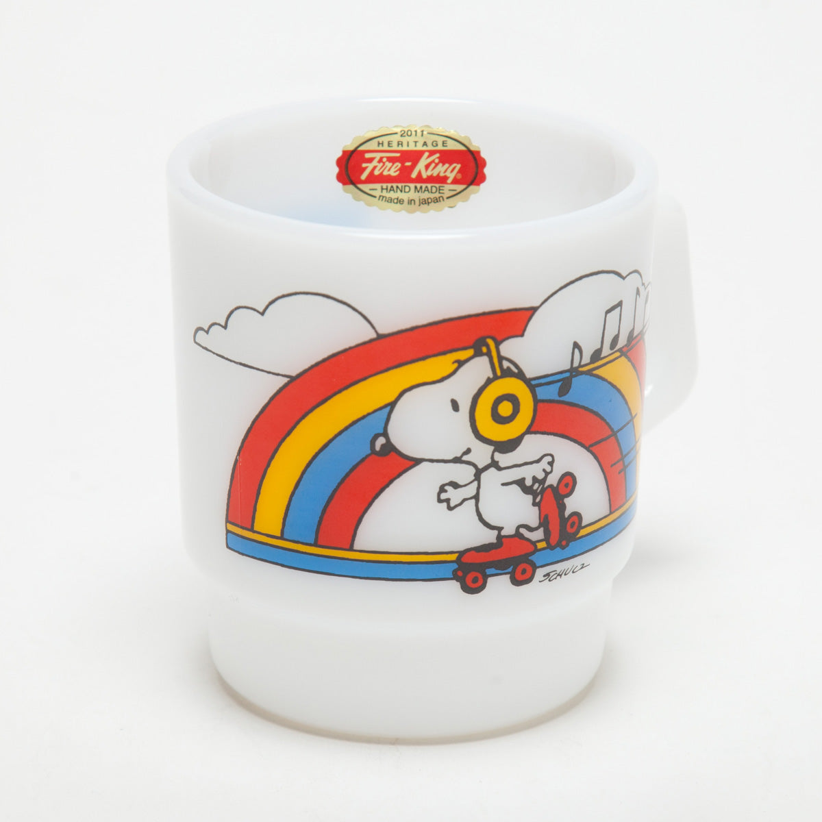 Fire-King スタッキングマグ Peanuts ローラースケート