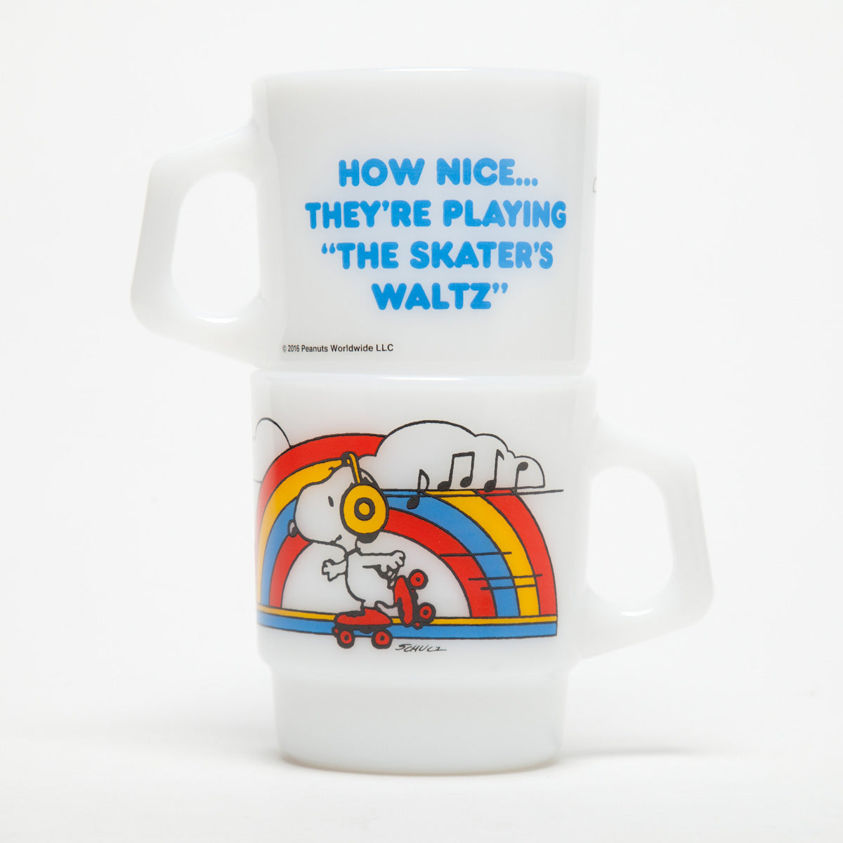 Fire-King スタッキングマグ Peanuts ローラースケート
