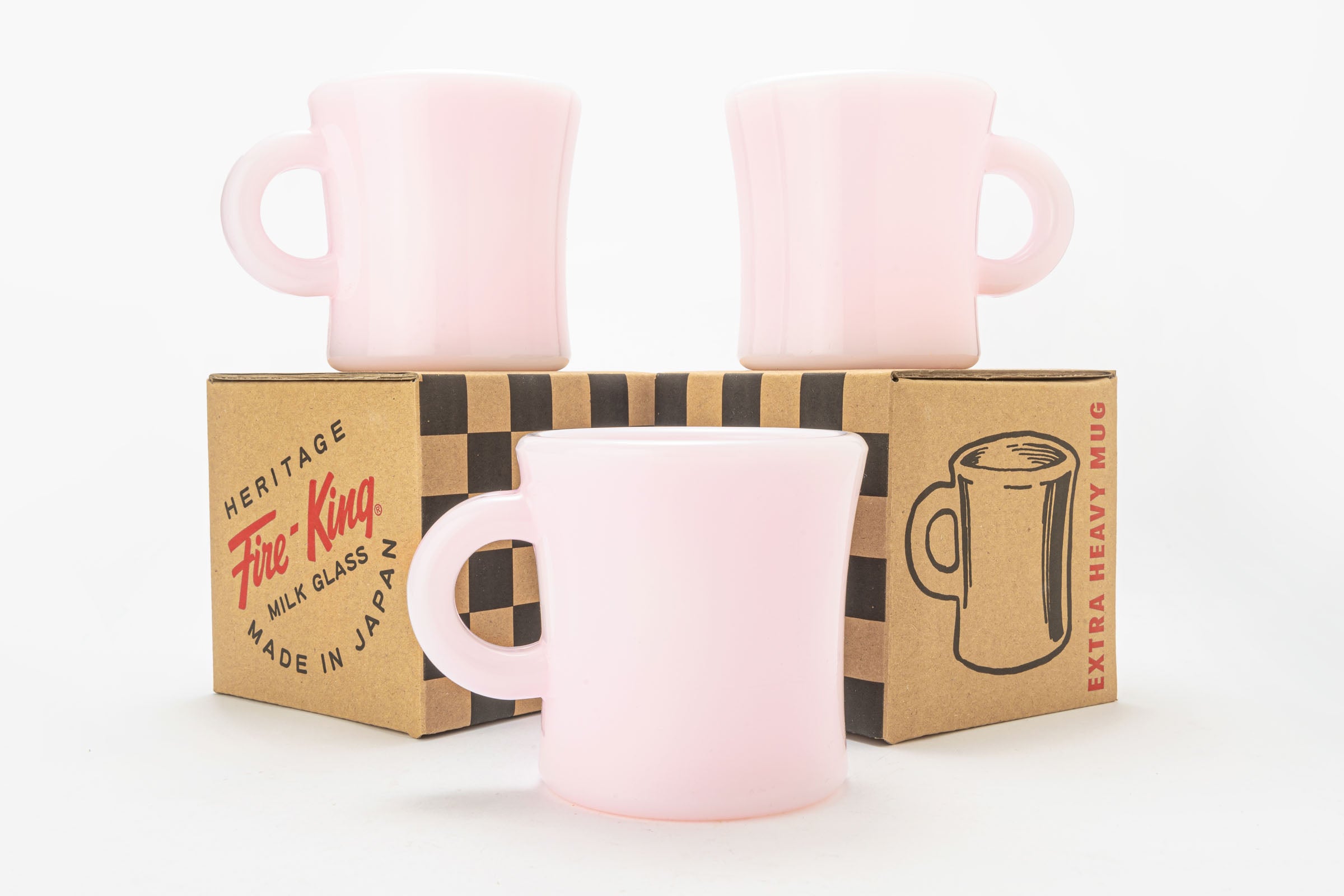 Fire-King エキストラヘビーマグ ローザイト