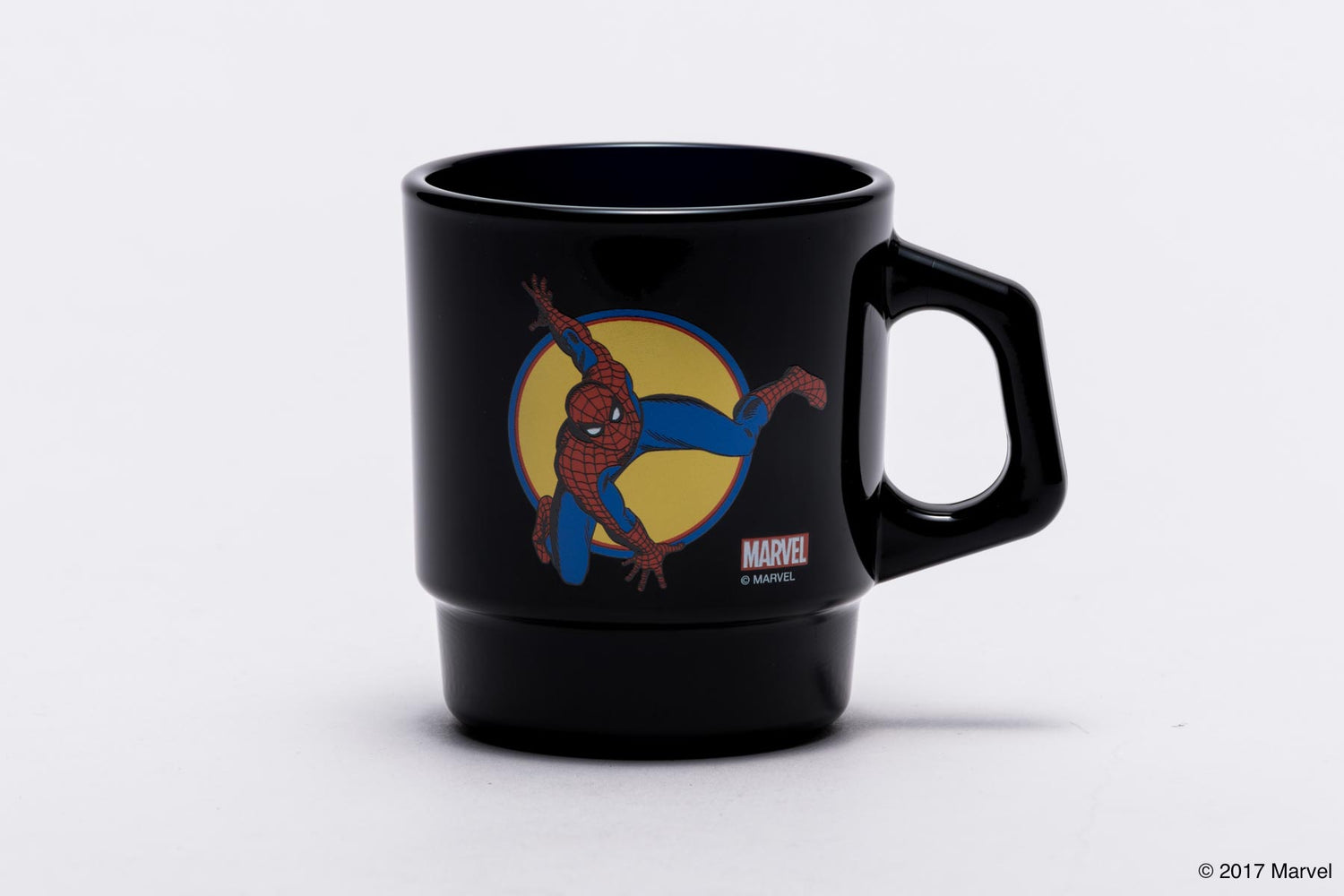 Fire-King スタッキングマグ / MARVEL スパイダーマン [ロゴ] ブラック