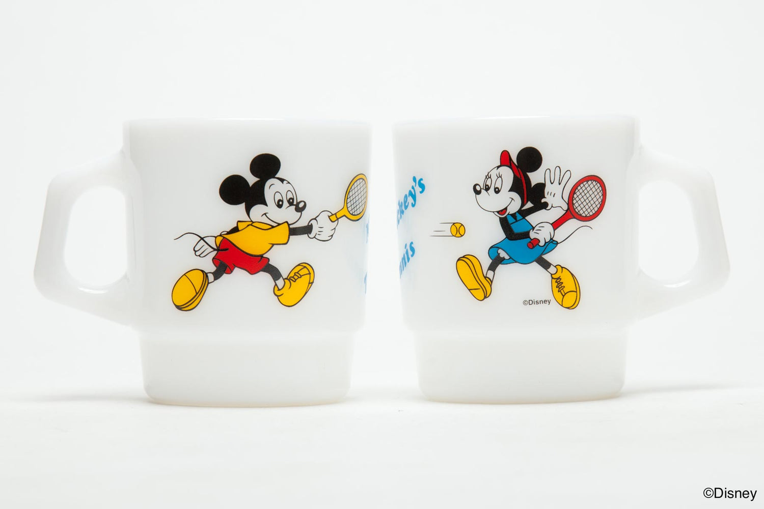 Fire-King スタッキングマグ Disney [Mickey's Tennis]