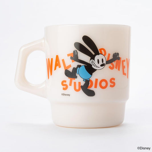Fire-King スタッキングマグ Oswald the Lucky Rabbit [Disney100 OSWALD] ライトアイボリー
