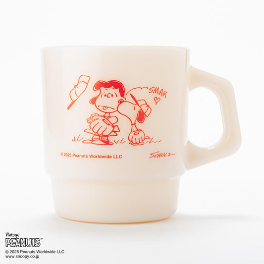 Fire-King スタッキングマグ Peanuts [FIRST CHOICE] ライトアイボリー