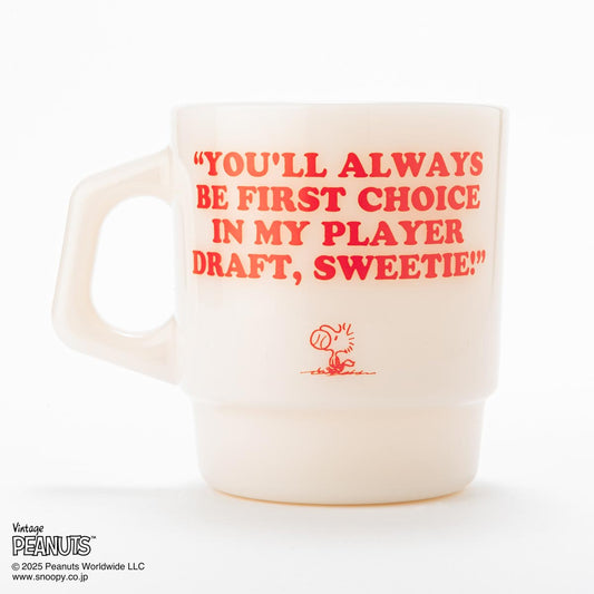 Fire-King スタッキングマグ Peanuts [FIRST CHOICE] ライトアイボリー