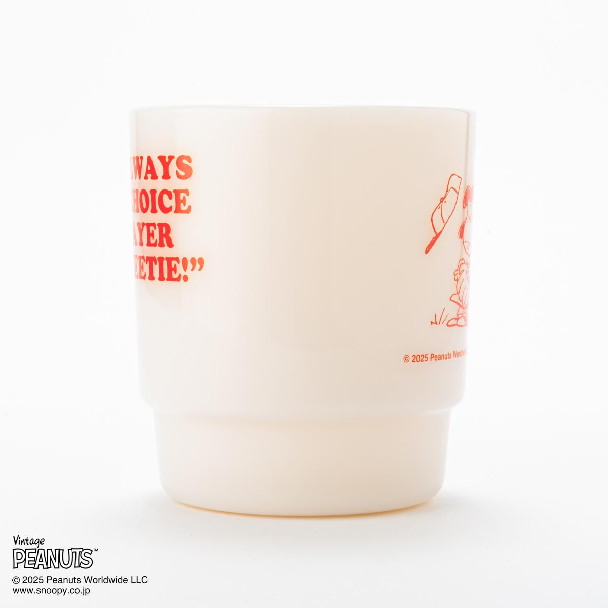 Fire-King スタッキングマグ Peanuts [FIRST CHOICE] ライトアイボリー