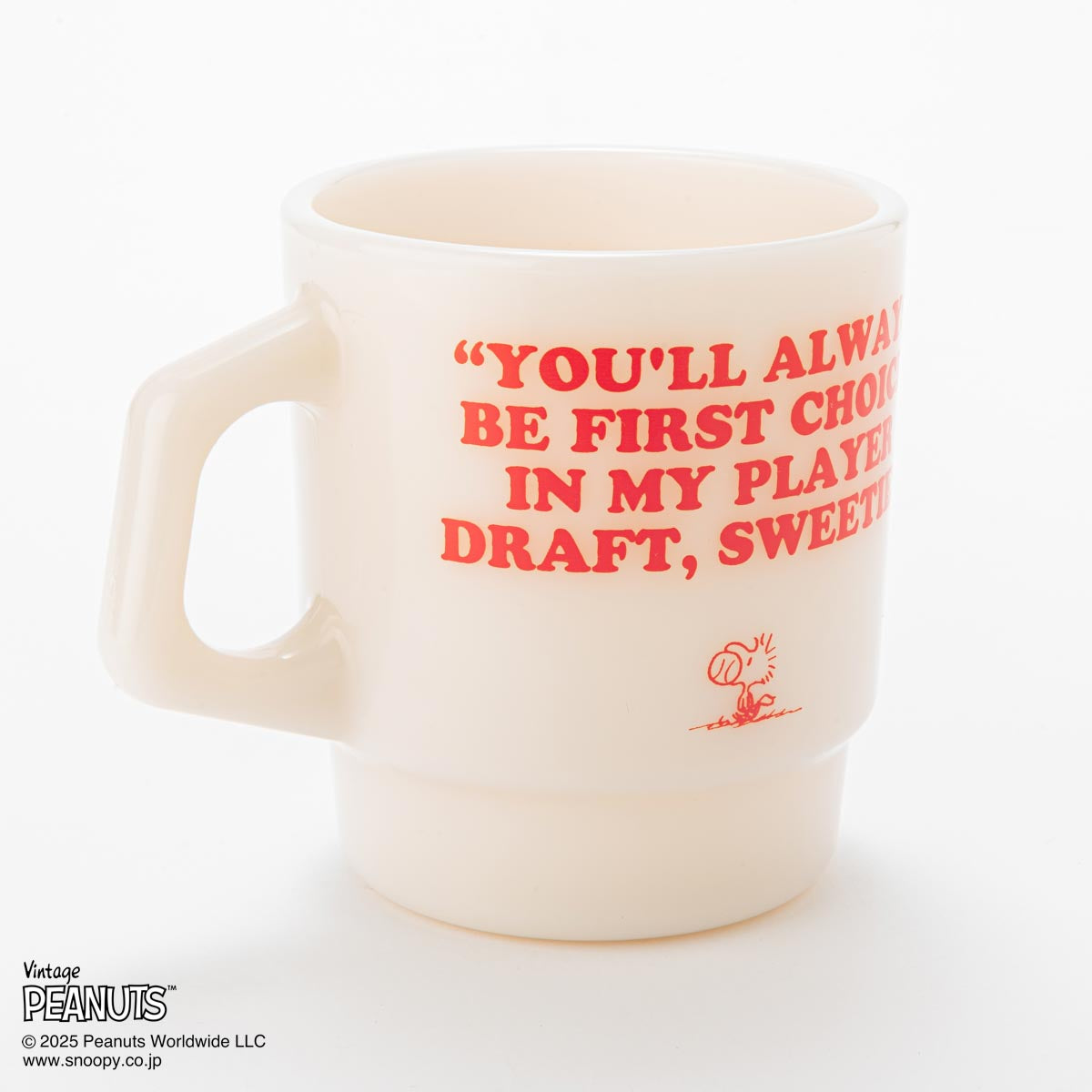 Fire-King スタッキングマグ Peanuts [FIRST CHOICE] ライトアイボリー