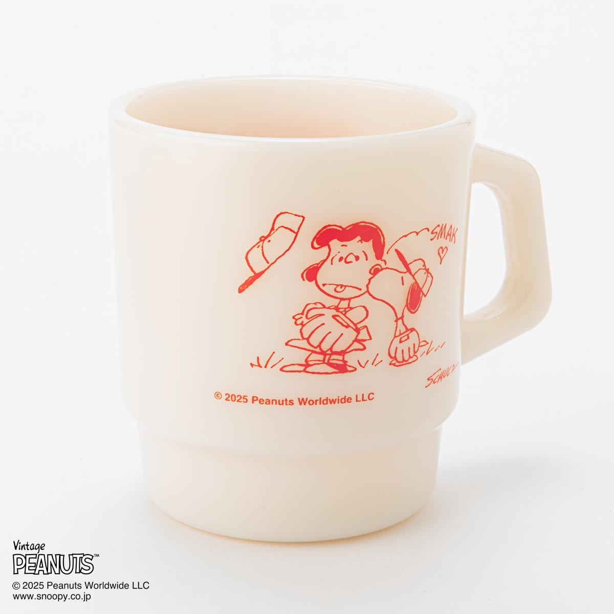 Fire-King スタッキングマグ Peanuts [FIRST CHOICE] ライトアイボリー