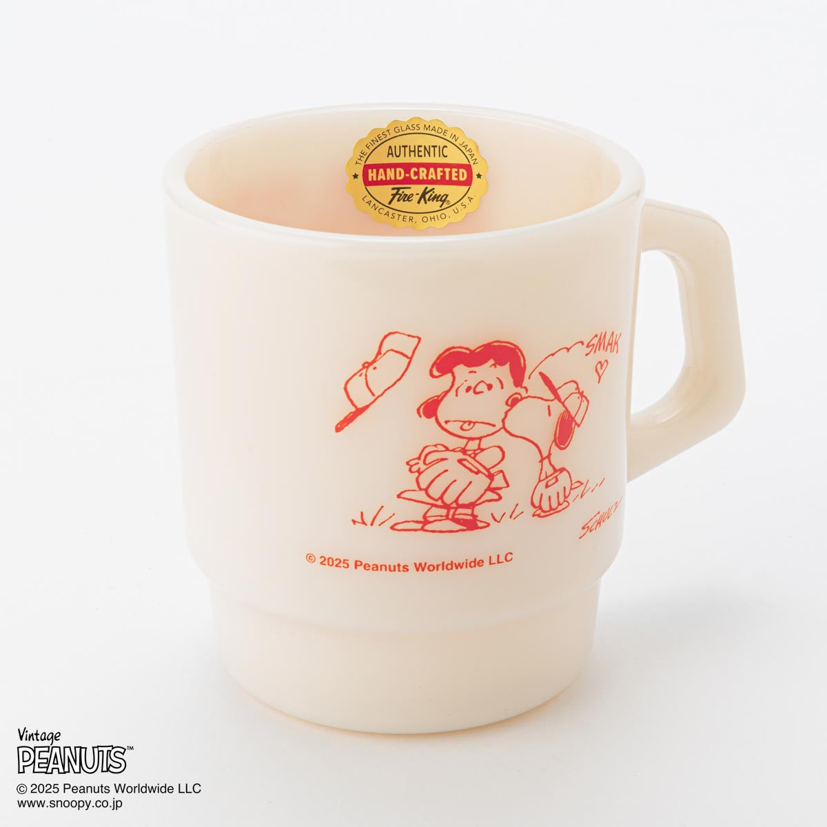 Fire-King スタッキングマグ Peanuts [FIRST CHOICE] ライトアイボリー