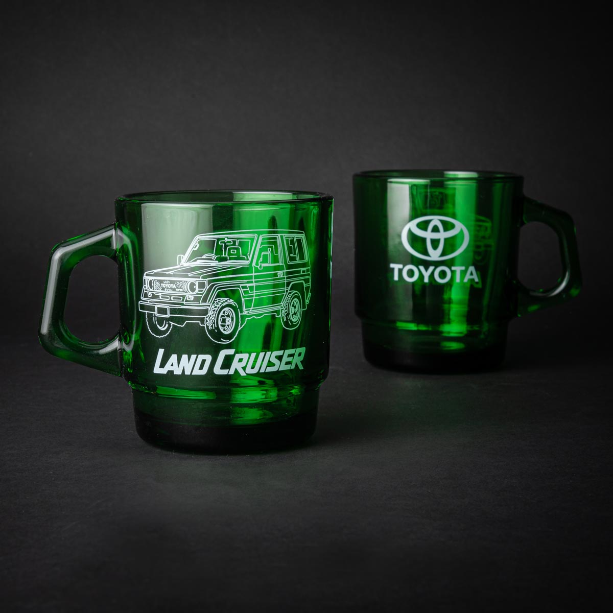 LAND CRUISER × Fire-King スタッキングマグ “OUTLINE” フォレスト