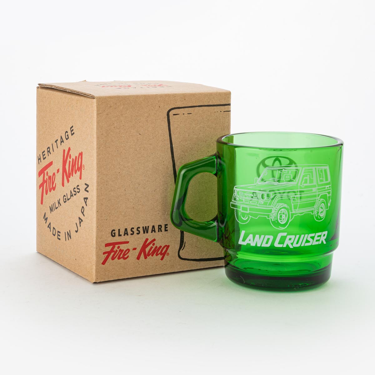LAND CRUISER × Fire-King スタッキングマグ “OUTLINE” フォレスト