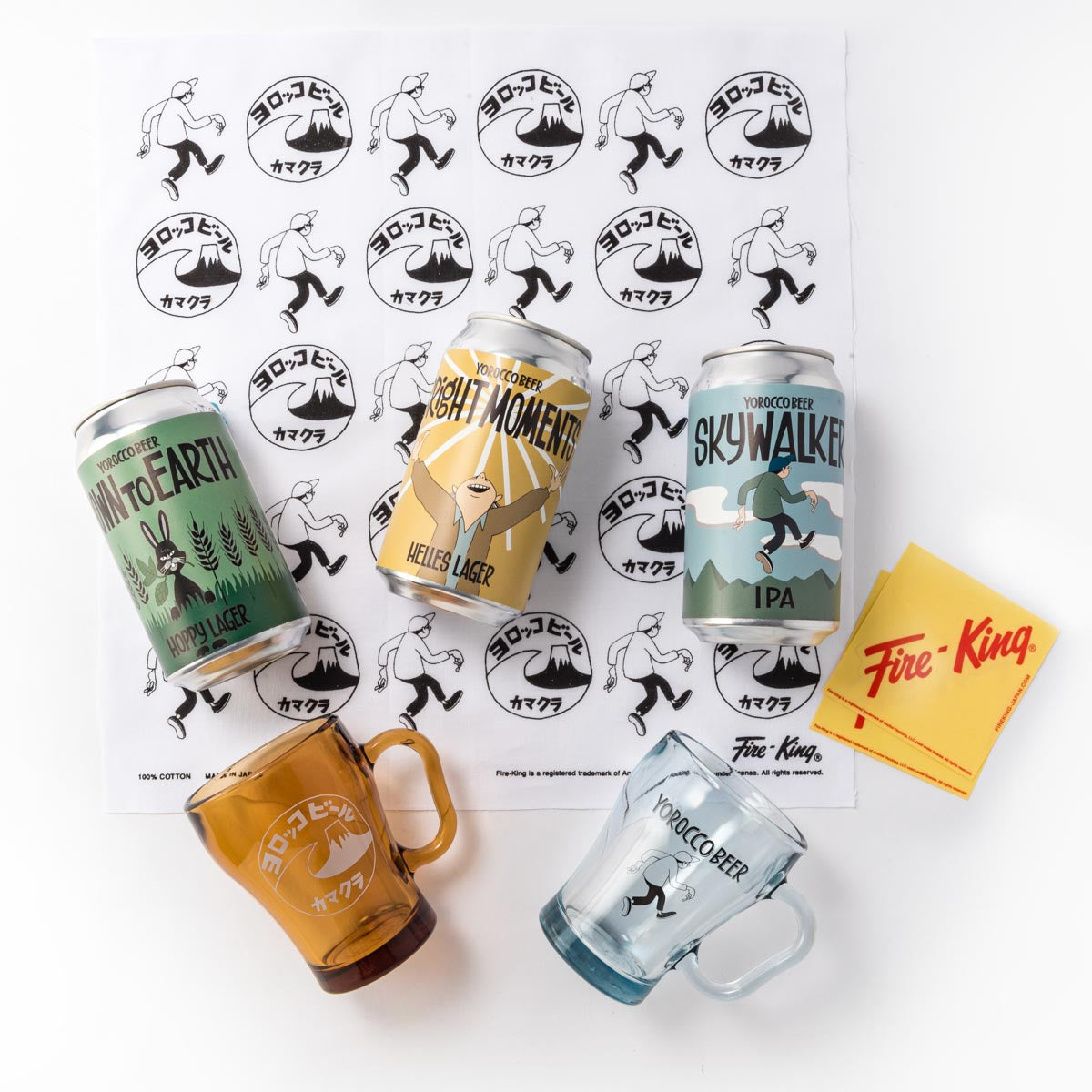 Fire-King ヨロッコビール ソーダマグ&ビールセット
