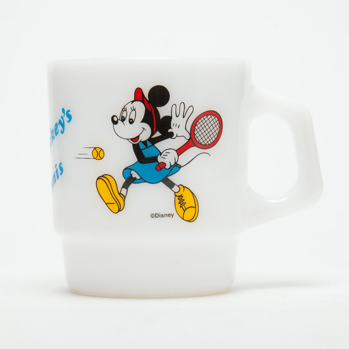 Fire-King スタッキングマグ Disney [Mickey's Tennis]